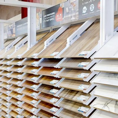 luxury vinyl plank flooring display